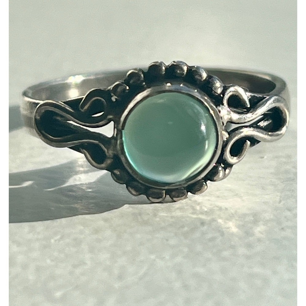 Artisan Chalcedony in 925 boho silver ring size 10 - Picture 5 of 12